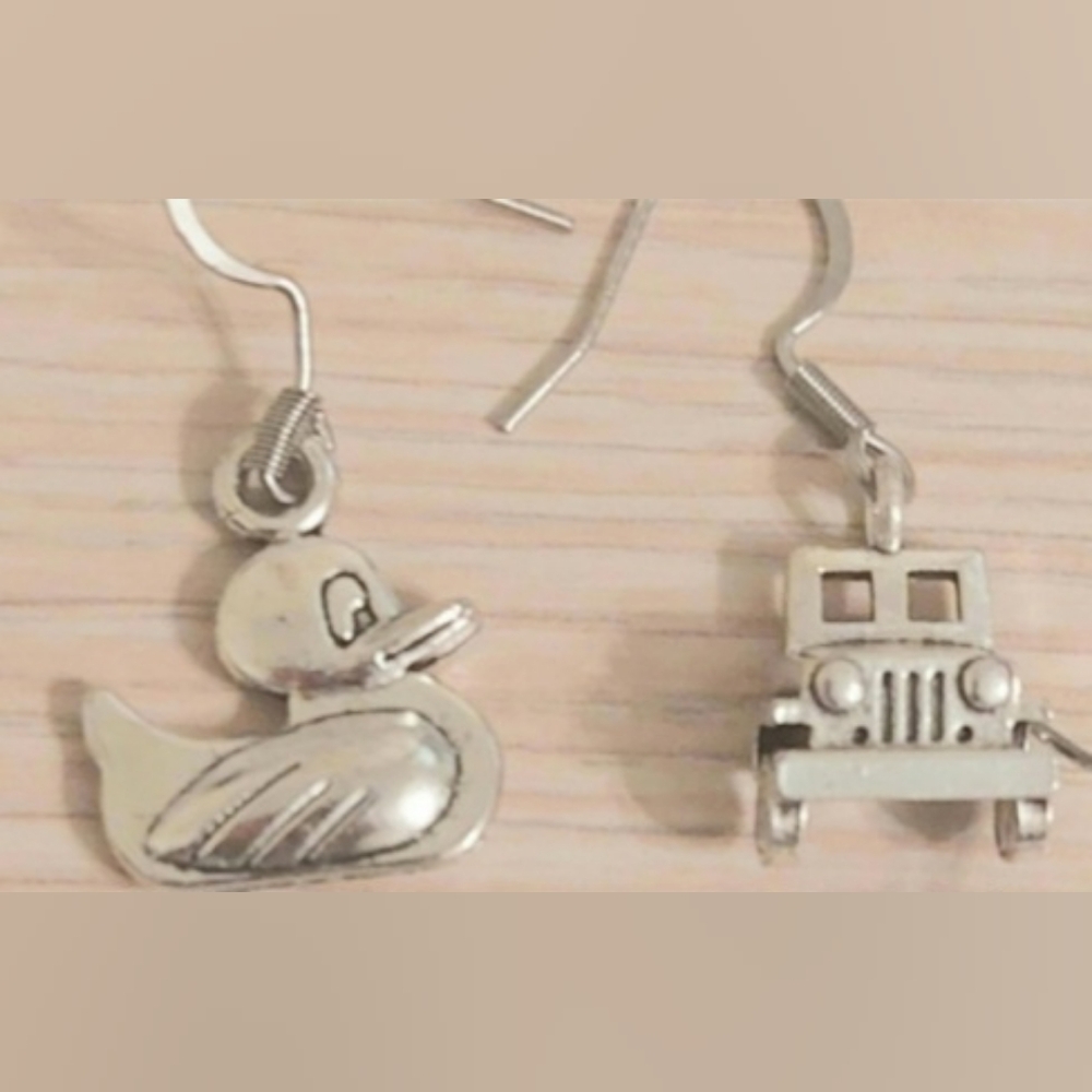 Jeep & Duck Earrings